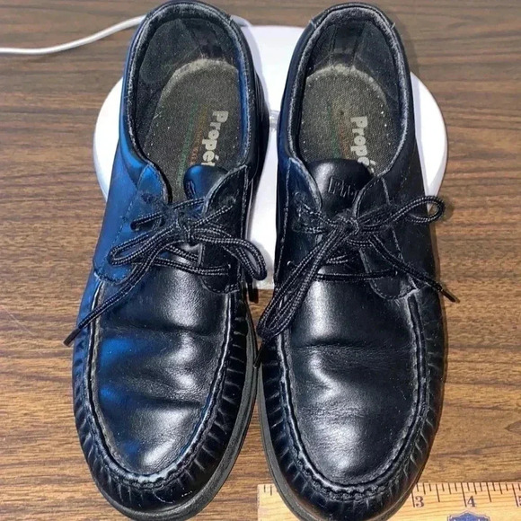 𝅺PROPET Tie Up Walkers Size 9 NN (Narrow) 100% Leather - Picture 1 of 4